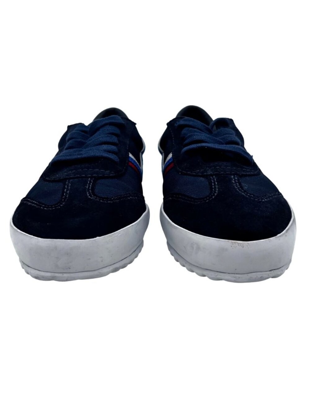 Tory Sport Navy Suede & Fabric Red White Blue Chevron Sneakers Shoes Womens 7 - Picture 5 of 12